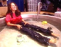 wet jeans girl
